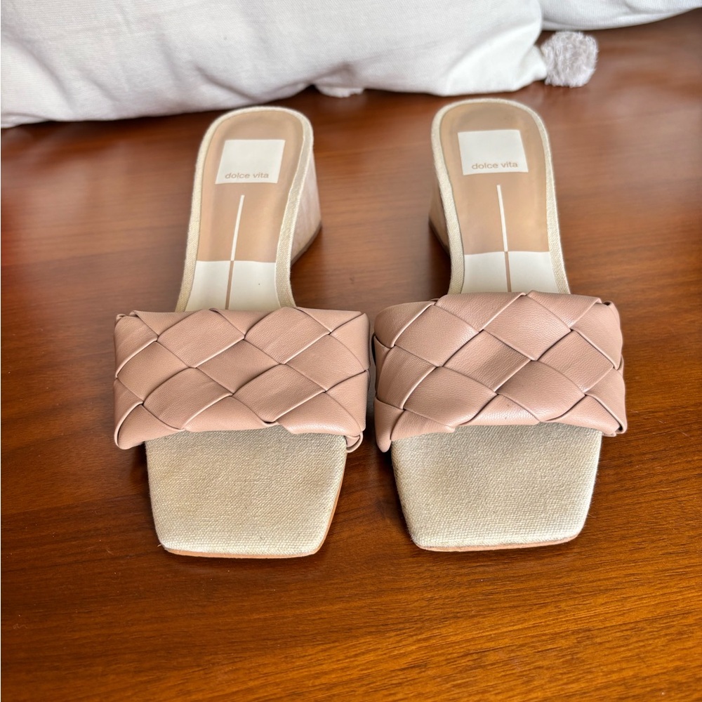 Dolce Vita Women's Blush Woven Slide Sandals